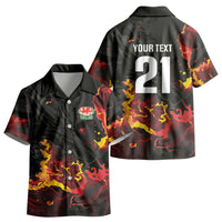2026 Autumn Rugby Nations Wales Custom Kid Hawaiian Shirt Black Cymru Welsh Dragon