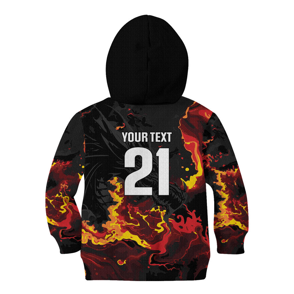 2026 Autumn Rugby Nations Wales Custom Kid Hoodie Black Cymru Welsh Dragon