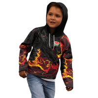 2026 Autumn Rugby Nations Wales Custom Kid Hoodie Black Cymru Welsh Dragon