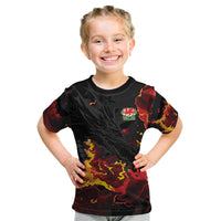 2026 Autumn Rugby Nations Wales Custom Kid T Shirt Black Cymru Welsh Dragon