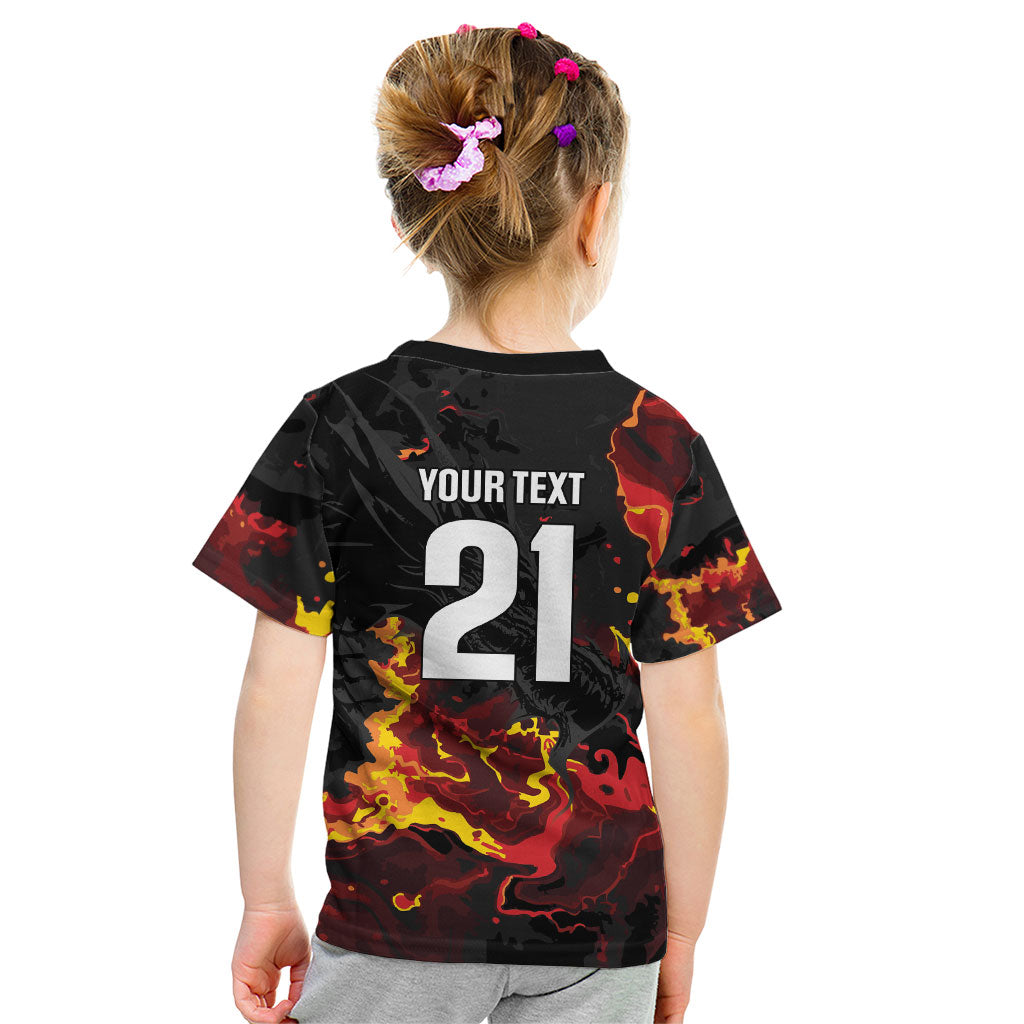 2026 Autumn Rugby Nations Wales Custom Kid T Shirt Black Cymru Welsh Dragon