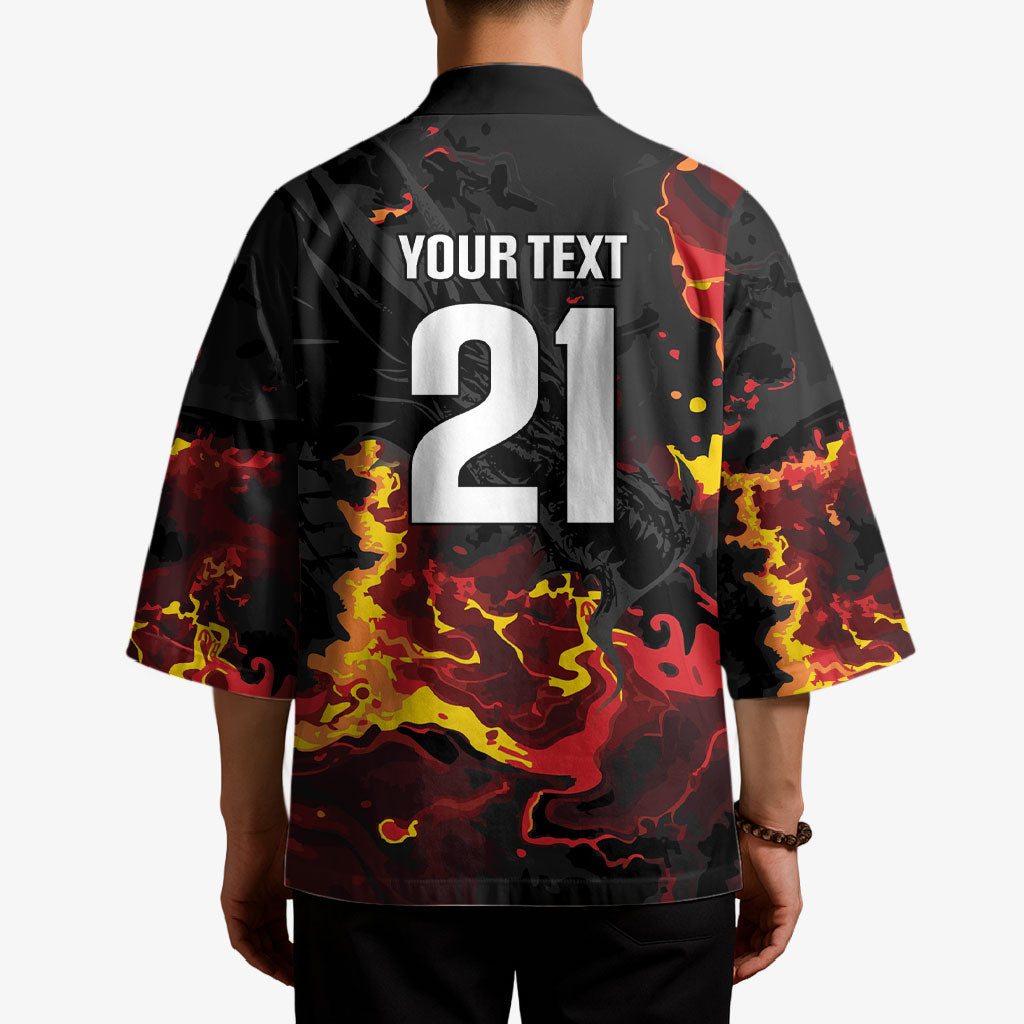 2026 Autumn Rugby Nations Wales Custom Kimono Black Cymru Welsh Dragon