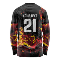 2026 Autumn Rugby Nations Wales Custom Long Sleeve Shirt Black Cymru Welsh Dragon