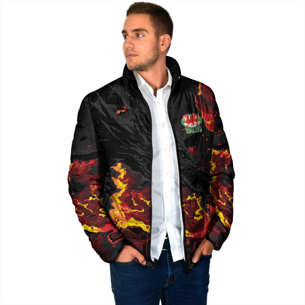 2026 Autumn Rugby Nations Wales Custom Padded Jacket Black Cymru Welsh Dragon