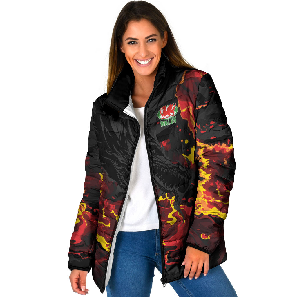 2026 Autumn Rugby Nations Wales Custom Padded Jacket Black Cymru Welsh Dragon