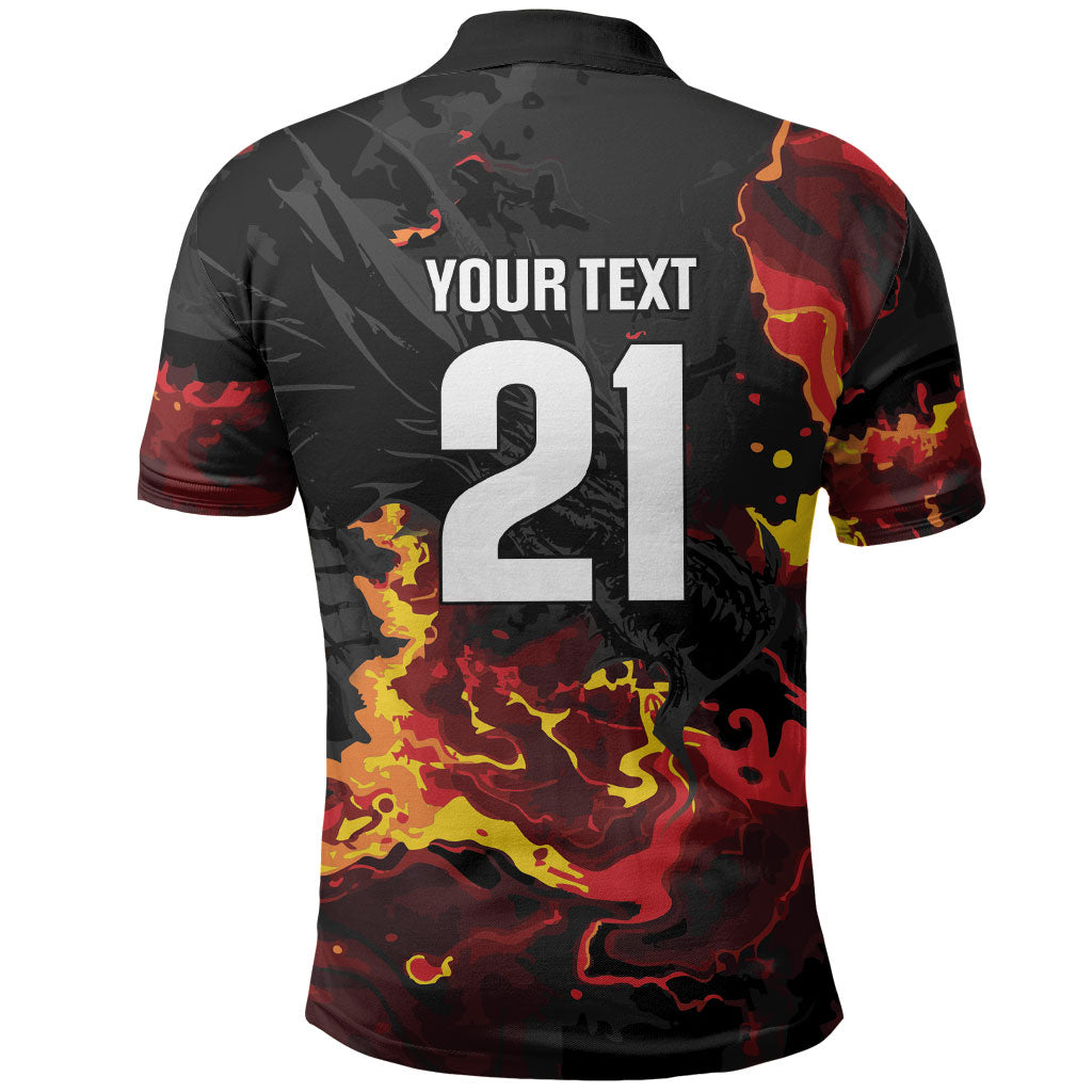 2026 Autumn Rugby Nations Wales Custom Polo Shirt Black Cymru Welsh Dragon