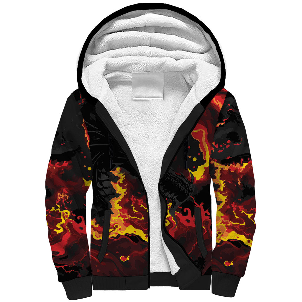 2026 Autumn Rugby Nations Wales Custom Sherpa Hoodie Black Cymru Welsh Dragon