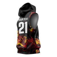 2026 Autumn Rugby Nations Wales Custom Sleeveless Hoodie Black Cymru Welsh Dragon