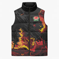 2026 Autumn Rugby Nations Wales Custom Sleeveless Puffer Jacket Black Cymru Welsh Dragon
