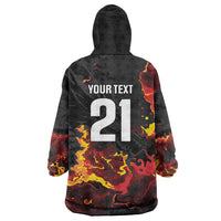 2026 Autumn Rugby Nations Wales Custom Wearable Blanket Hoodie Black Cymru Welsh Dragon