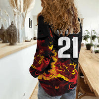 2026 Autumn Rugby Nations Wales Custom Women Casual Shirt Black Cymru Welsh Dragon