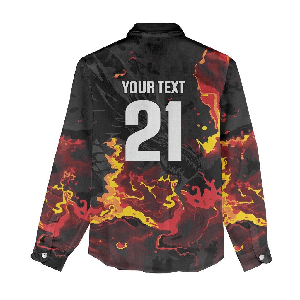 2026 Autumn Rugby Nations Wales Custom Women Casual Shirt Black Cymru Welsh Dragon
