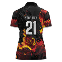 2026 Autumn Rugby Nations Wales Custom Women Polo Shirt Black Cymru Welsh Dragon