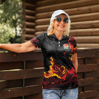 2026 Autumn Rugby Nations Wales Custom Women Polo Shirt Black Cymru Welsh Dragon