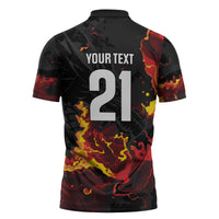 2026 Autumn Rugby Nations Wales Custom Zipper Polo Shirt Black Cymru Welsh Dragon