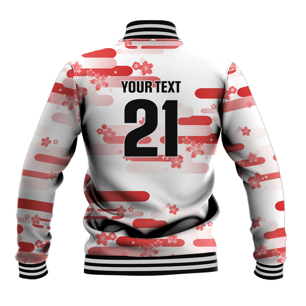 2026 Autumn Rugby Nations Japan Custom Baseball Jacket White Sakura Japanese Asanoha Seigaiha
