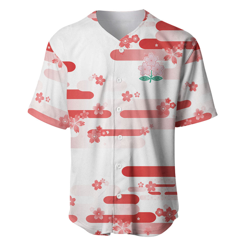 2026 Autumn Rugby Nations Japan Custom Baseball Jersey White Sakura Japanese Asanoha Seigaiha