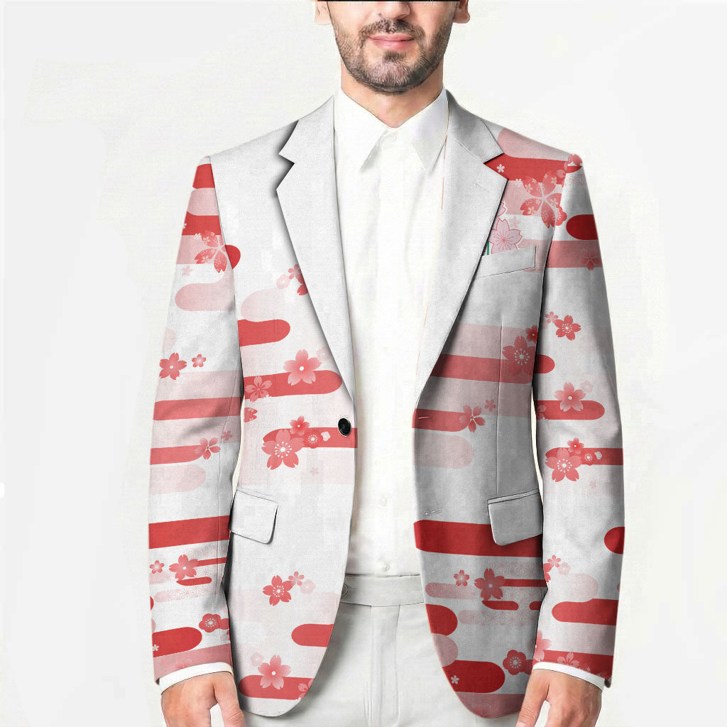 2026 Autumn Rugby Nations Japan Custom Blazer White Sakura Japanese Asanoha Seigaiha