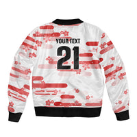 2026 Autumn Rugby Nations Japan Custom Bomber Jacket White Sakura Japanese Asanoha Seigaiha