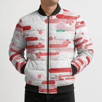 2026 Autumn Rugby Nations Japan Custom Bomber Puffer Jacket White Sakura Japanese Asanoha Seigaiha