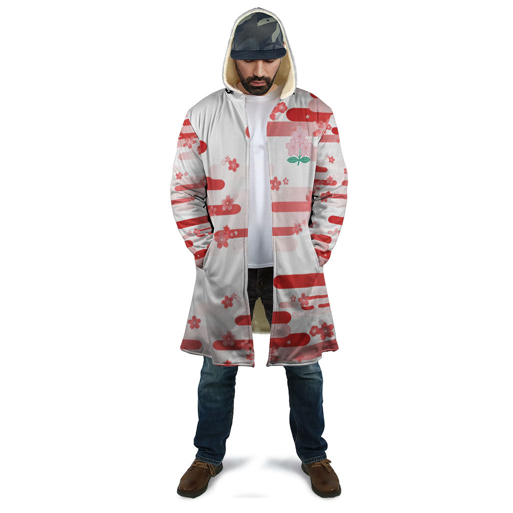 2026 Autumn Rugby Nations Japan Custom Cloak White Sakura Japanese Asanoha Seigaiha