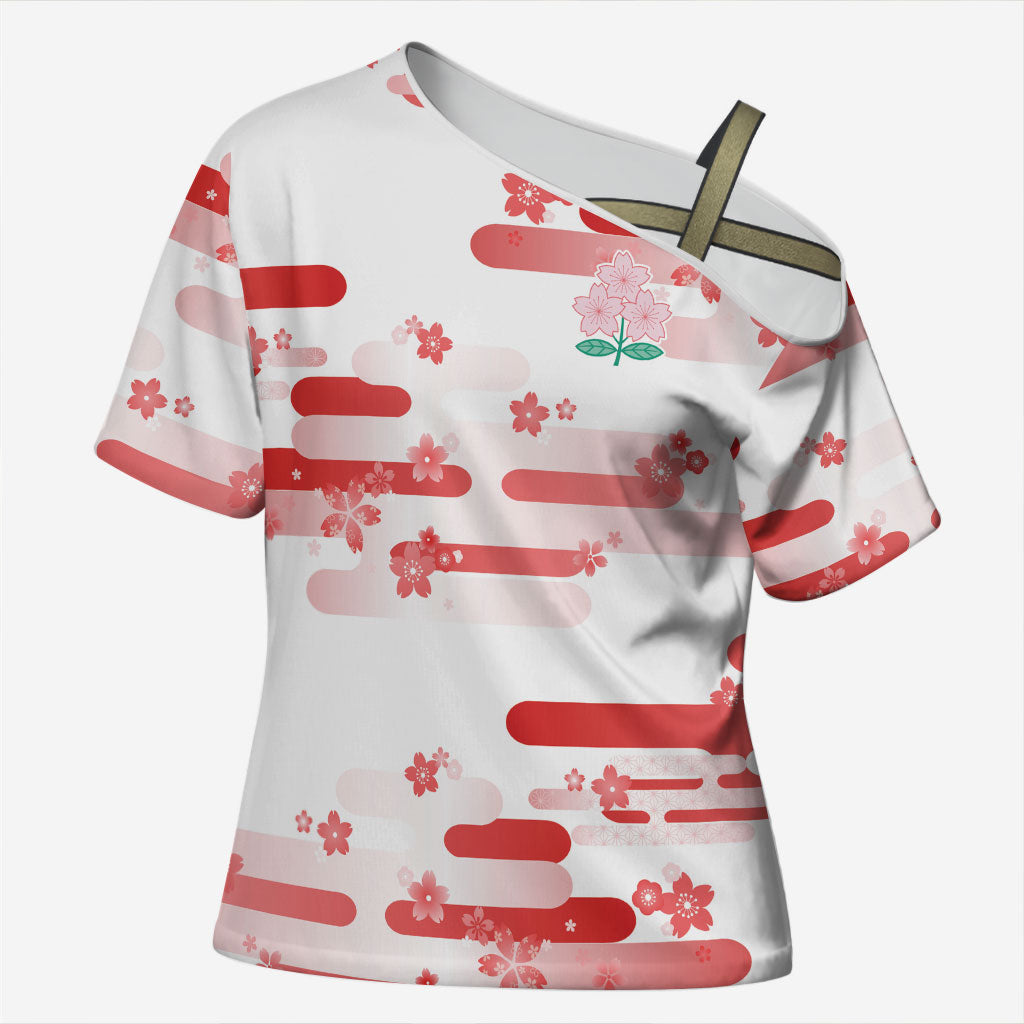 2026 Autumn Rugby Nations Japan Custom Cross Shoulder Shirt White Sakura Japanese Asanoha Seigaiha