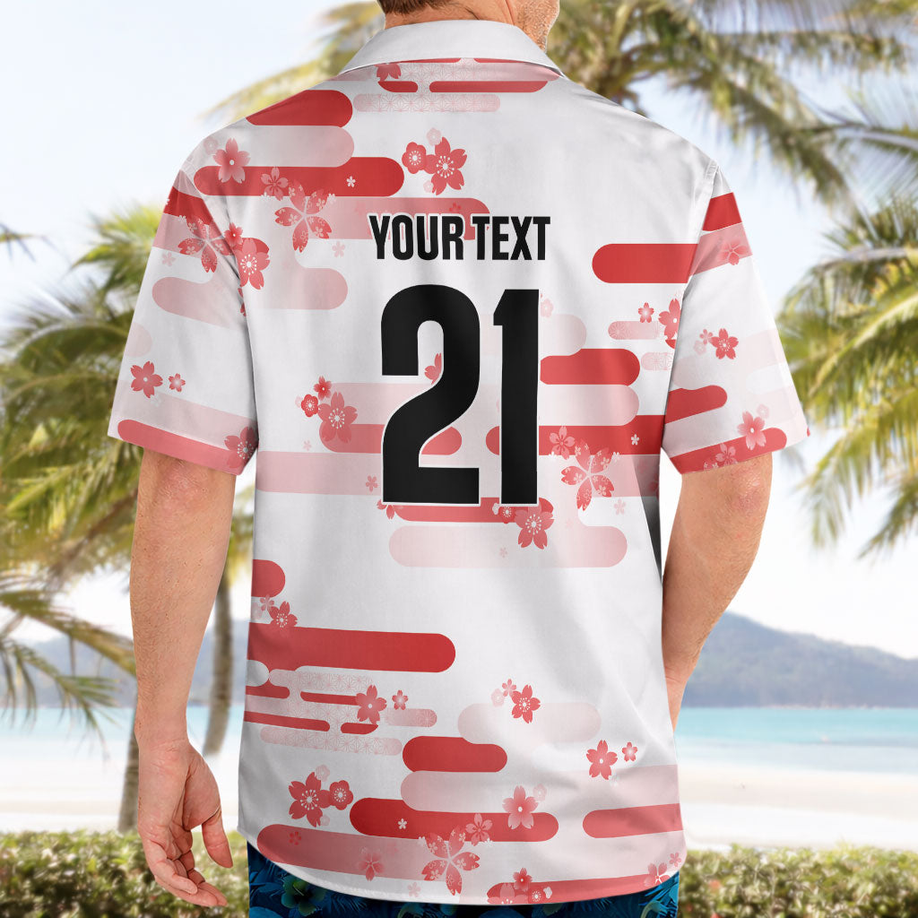 2026 Autumn Rugby Nations Japan Custom Hawaiian Shirt White Sakura Japanese Asanoha Seigaiha