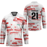 2026 Autumn Rugby Nations Japan Custom Hockey Jersey White Sakura Japanese Asanoha Seigaiha