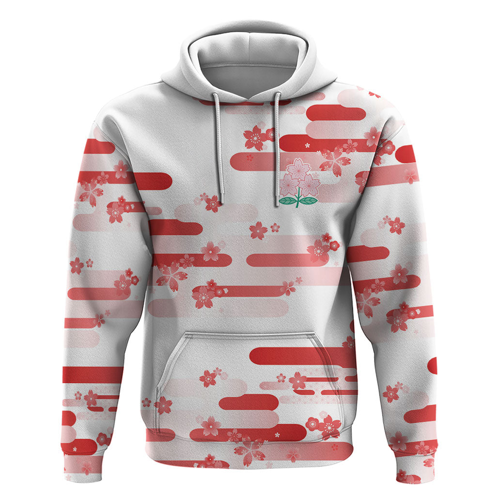 2026 Autumn Rugby Nations Japan Custom Hoodie White Sakura Japanese Asanoha Seigaiha