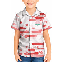 2026 Autumn Rugby Nations Japan Custom Kid Hawaiian Shirt White Sakura Japanese Asanoha Seigaiha
