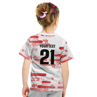 2026 Autumn Rugby Nations Japan Custom Kid T Shirt White Sakura Japanese Asanoha Seigaiha