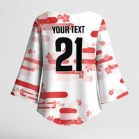 2026 Autumn Rugby Nations Japan Custom Kimono Sleeve Blouse White Sakura Japanese Asanoha Seigaiha