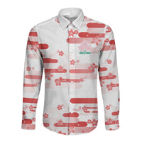 2026 Autumn Rugby Nations Japan Custom Long Sleeve Button Shirt White Sakura Japanese Asanoha Seigaiha