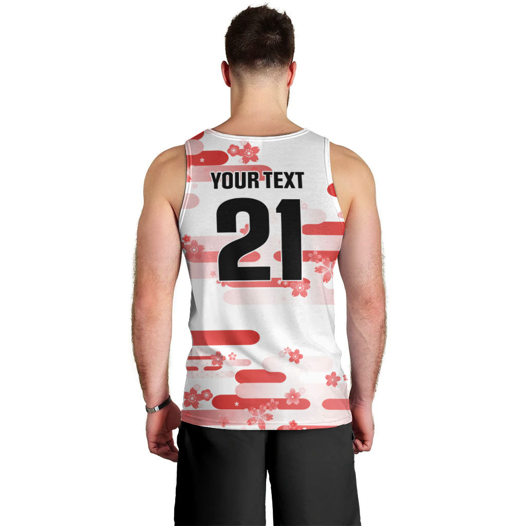 2026 Autumn Rugby Nations Japan Custom Men Tank Top White Sakura Japanese Asanoha Seigaiha