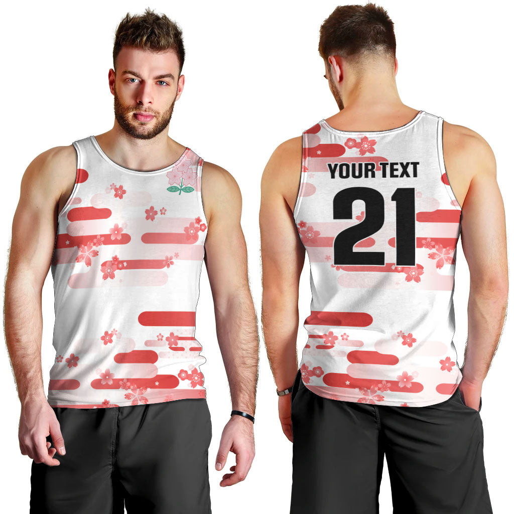 2026 Autumn Rugby Nations Japan Custom Men Tank Top White Sakura Japanese Asanoha Seigaiha