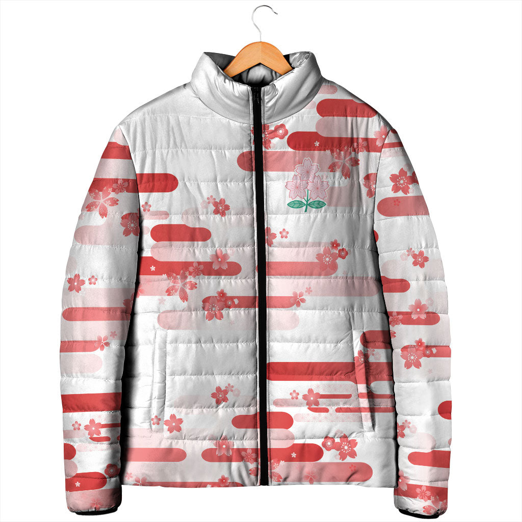 2026 Autumn Rugby Nations Japan Custom Padded Jacket White Sakura Japanese Asanoha Seigaiha