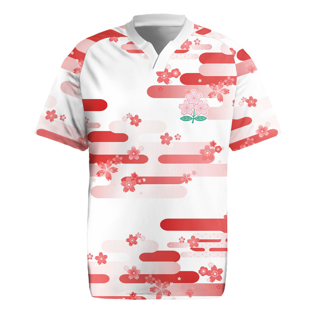 2026 Autumn Rugby Nations Japan Custom Rugby Jersey White Sakura Japanese Asanoha Seigaiha