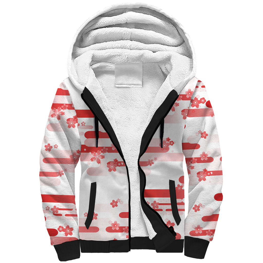 2026 Autumn Rugby Nations Japan Custom Sherpa Hoodie White Sakura Japanese Asanoha Seigaiha
