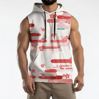 2026 Autumn Rugby Nations Japan Custom Sleeveless Hoodie White Sakura Japanese Asanoha Seigaiha