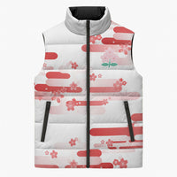 2026 Autumn Rugby Nations Japan Custom Sleeveless Puffer Jacket White Sakura Japanese Asanoha Seigaiha