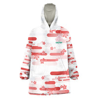 2026 Autumn Rugby Nations Japan Custom Wearable Blanket Hoodie White Sakura Japanese Asanoha Seigaiha