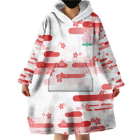 2026 Autumn Rugby Nations Japan Custom Wearable Blanket Hoodie White Sakura Japanese Asanoha Seigaiha