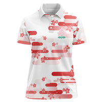 2026 Autumn Rugby Nations Japan Custom Women Polo Shirt White Sakura Japanese Asanoha Seigaiha
