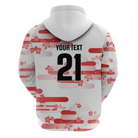 2026 Autumn Rugby Nations Japan Custom Zip Hoodie White Sakura Japanese Asanoha Seigaiha