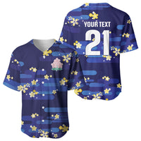2026 Autumn Rugby Nations Japan Custom Baseball Jersey Blue Sakura Japanese Asanoha Seigaiha