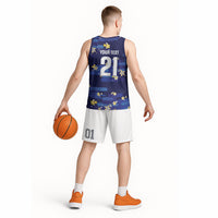 2026 Autumn Rugby Nations Japan Custom Basketball Jersey Blue Sakura Japanese Asanoha Seigaiha