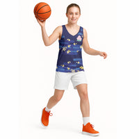 2026 Autumn Rugby Nations Japan Custom Basketball Jersey Blue Sakura Japanese Asanoha Seigaiha
