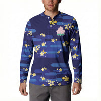 2026 Autumn Rugby Nations Japan Custom Button Sweatshirt Blue Sakura Japanese Asanoha Seigaiha