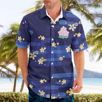 2026 Autumn Rugby Nations Japan Custom Hawaiian Shirt Blue Sakura Japanese Asanoha Seigaiha