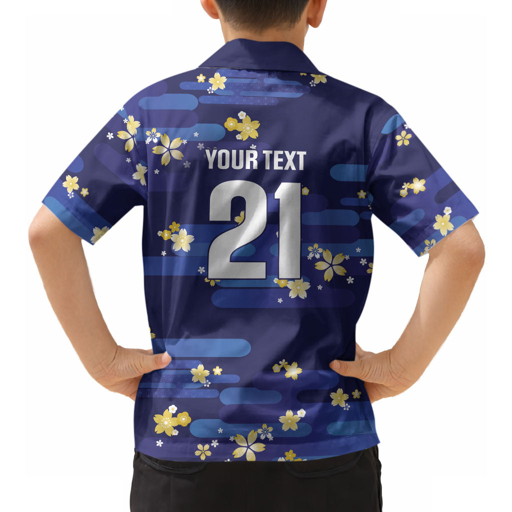 2026 Autumn Rugby Nations Japan Custom Hawaiian Shirt Blue Sakura Japanese Asanoha Seigaiha